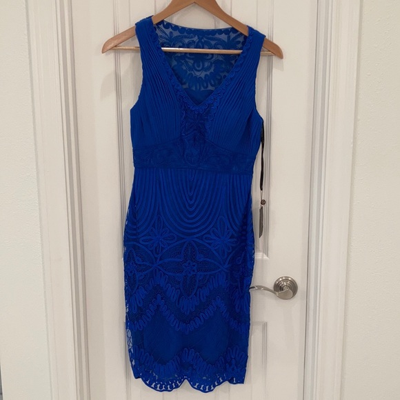 Sue Wong cobalt blue lace dress, size 2 - Picture 1 of 4